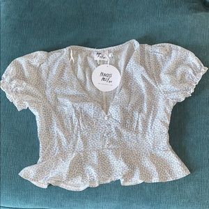 Princess Polly Blue Floral Top